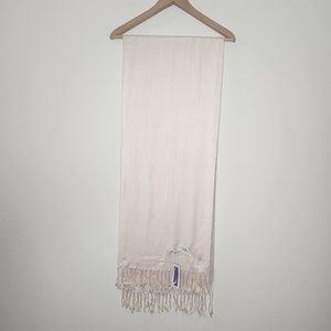 NWT S&S International - 100% Cashmere Pashmina Pink Scarf Tassel Fringe
